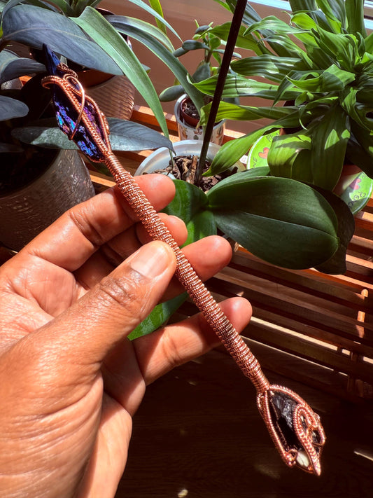 Copper Wire-Wrapped Aura Wand