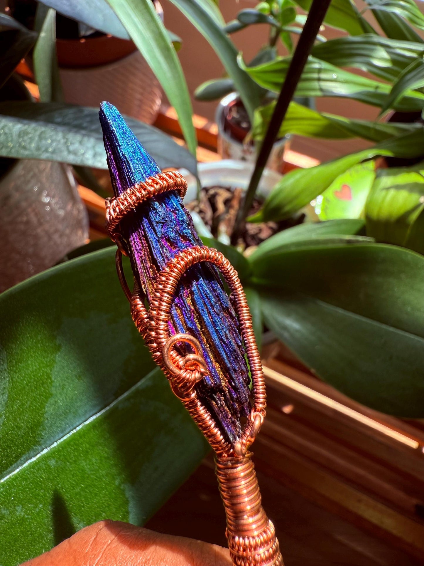 Copper Wire-Wrapped Aura Wand