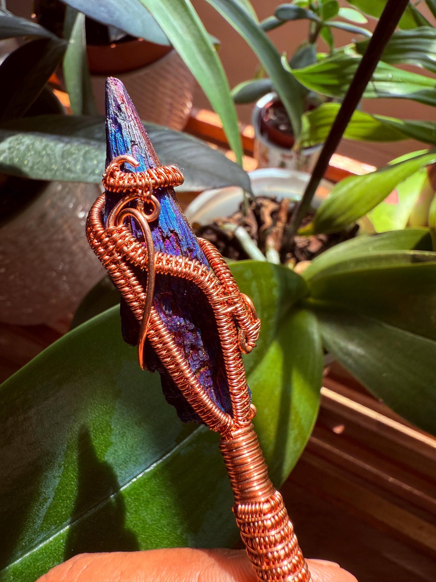 Copper Wire-Wrapped Aura Wand