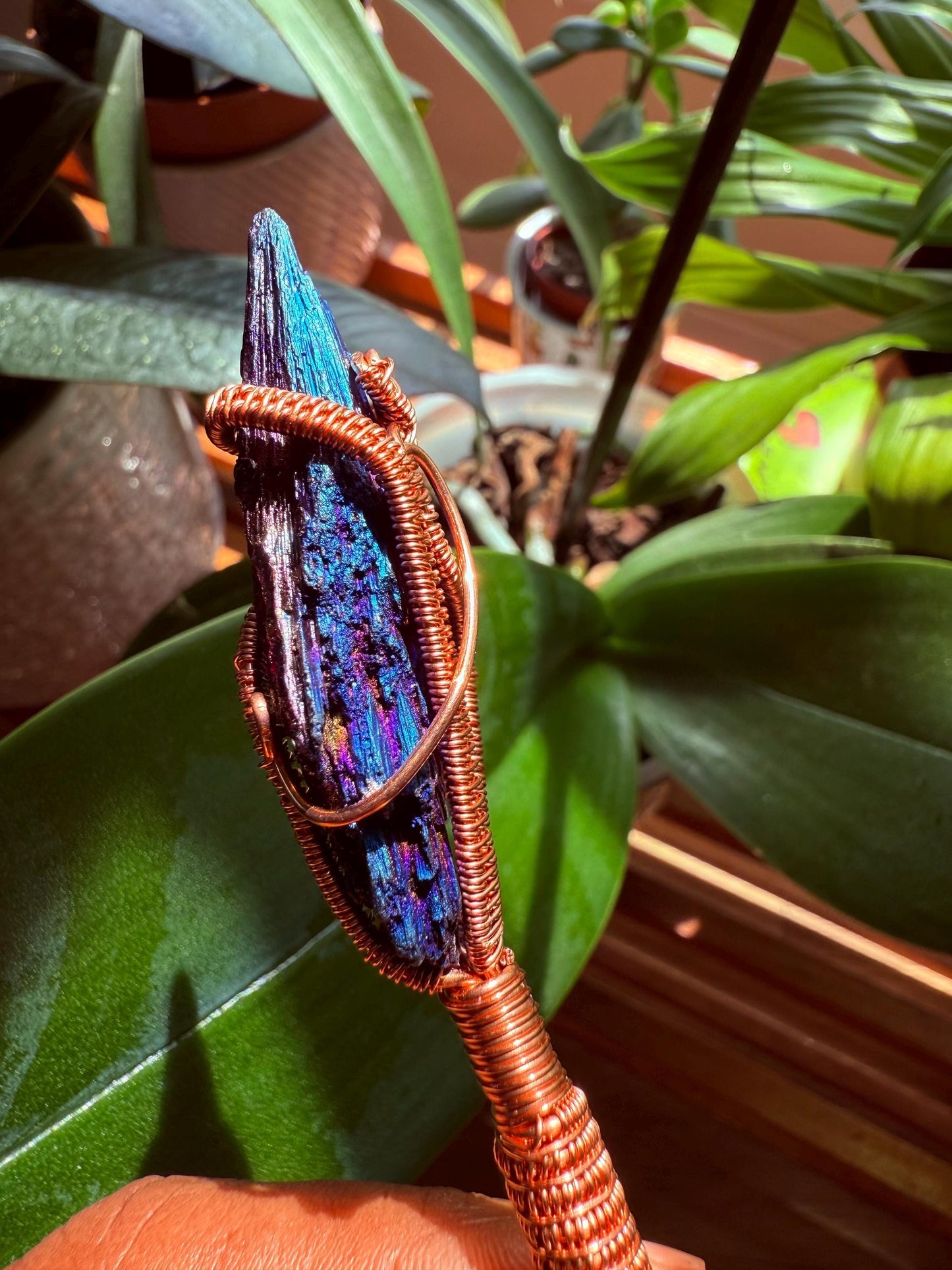 Copper Wire-Wrapped Aura Wand