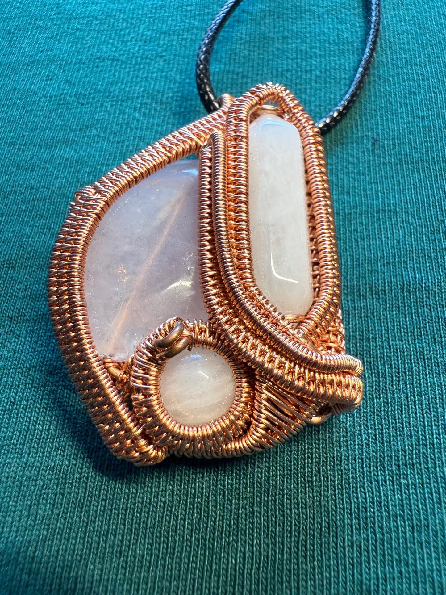 Rose Quartz Pendant (includes free cord necklace)
