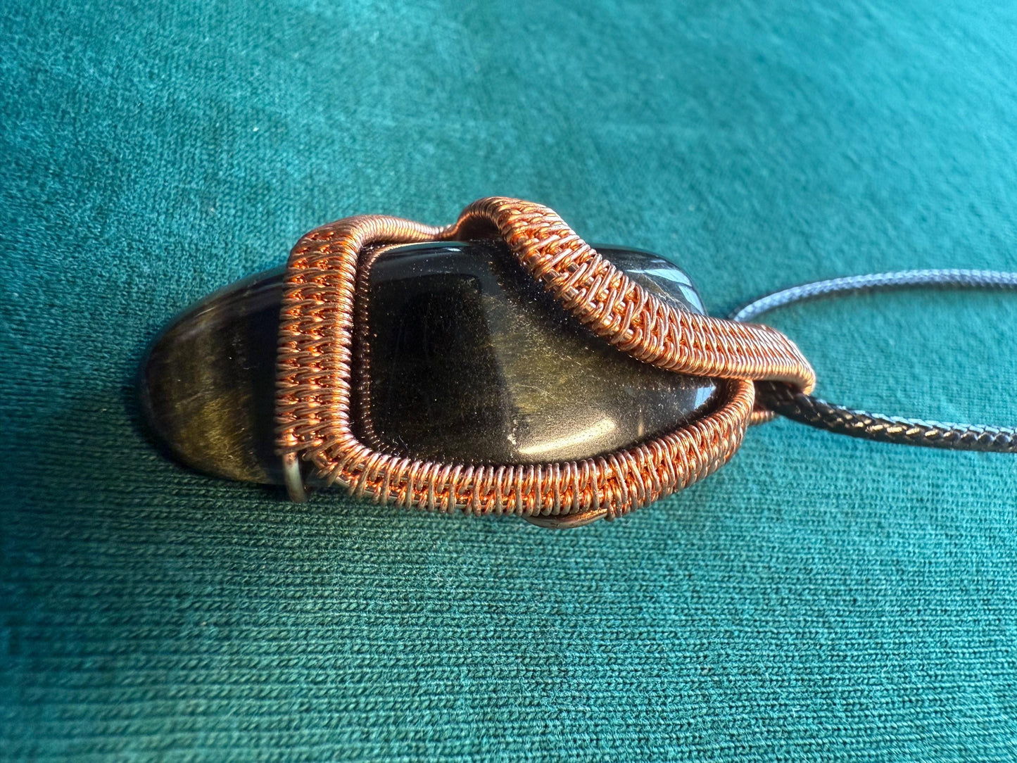 Mixed Tigers Eye Pendant (includes free cord necklace)