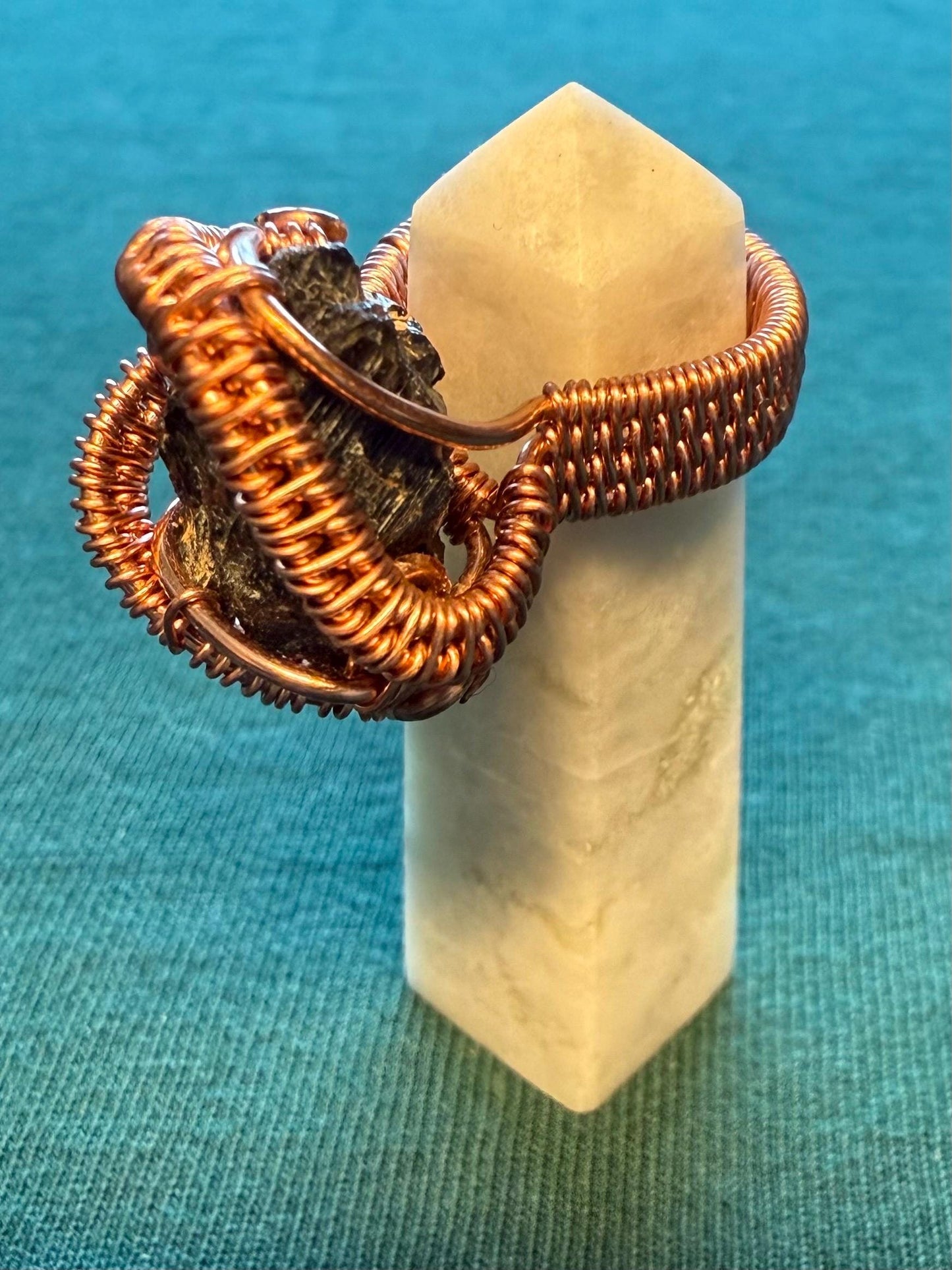 Handmade Copper Wire Wrapped Tourmaline Rings (sold separately)